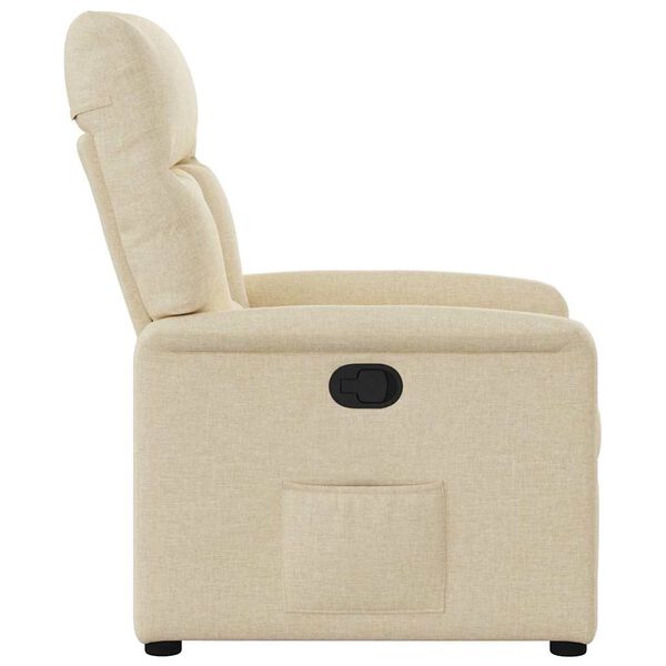 vidaXL Sill&oacute;n reclinable de tela crema
