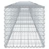vidaXL Cesta de gaviones con cubierta hierro galvanizado 800x50x50 cm