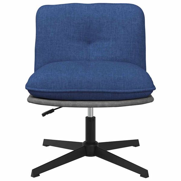 vidaXL Silla de oficina giratoria de tela azul