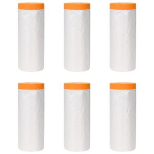 vidaXL L&aacute;mina de polvo con cinta adhesiva 6 uds. Transparente HDPE