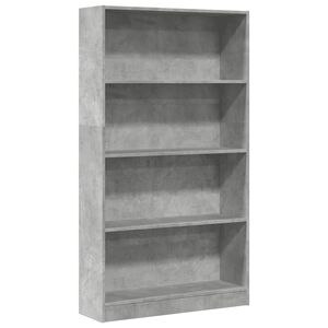 vidaXL Estanter&iacute;a de madera de ingenier&iacute;a gris hormig&oacute;n 80x24x143 cm