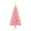 vidaXL Árbol de Navidad con 150 LED con soporte Rosa 150 cm PVC