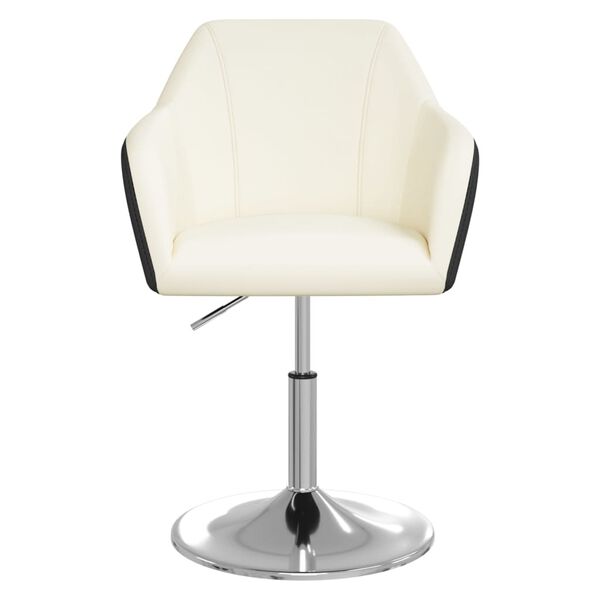 vidaXL Sillas de comedor 2 unidades cuero sint&eacute;tico blanco y negro