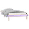 vidaXL Estructura de cama LED sin colchón madera maciza 90x200 cm