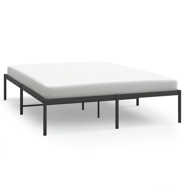 vidaXL Estructura de cama sin colchón metal negro 160x200 cm