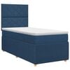 vidaXL Cama box spring con colch&oacute;n con cabecera Azul 90 x 200 cm Tela