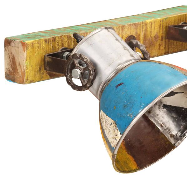 vidaXL L&aacute;mpara de pared industrial multicolor E27 90x25 cm