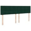 vidaXL Cama box spring con colch&oacute;n terciopelo verde oscuro 180x200 cm