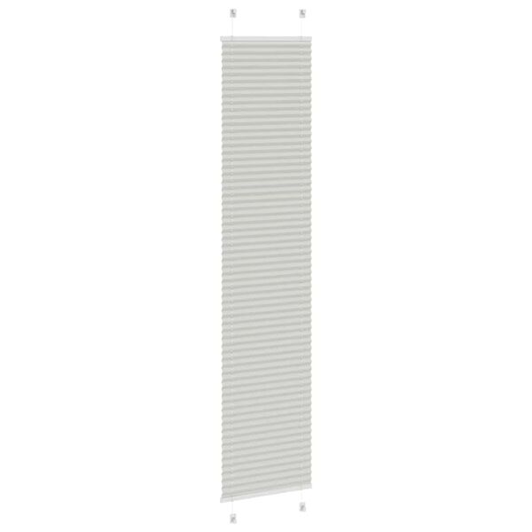 vidaXL Estor Plisado gris claro 50x200 cm Tela Ancho 49,4 cm Poli&eacute;ster