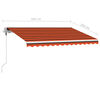vidaXL Toldo de pie autom&aacute;tico naranja y marr&oacute;n 350x250 cm