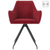vidaXL Sillas de comedor 2 unidades terciopelo rojo tinto