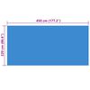vidaXL Cubierta para piscina rectangular 450x220 cm PE azul