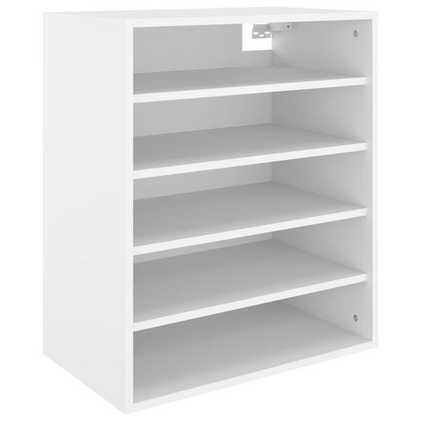 vidaXL Mueble zapatero de madera contrachapada blanco 60x35x70 cm