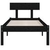 vidaXL Estructura cama individual sin colch&oacute;n madera maciza pino negro