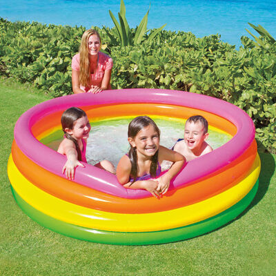 Intex Piscina inflable con 4 anillos Sunset 168x46 cm