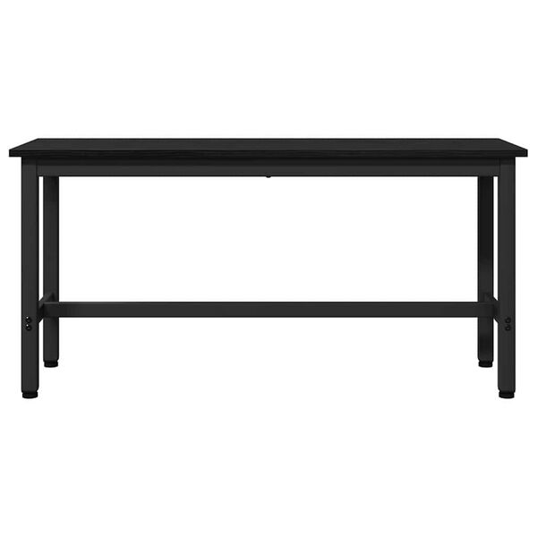 vidaXL Banca de Comedor Roble Negro 100 x 32,5 x 48,5 cm