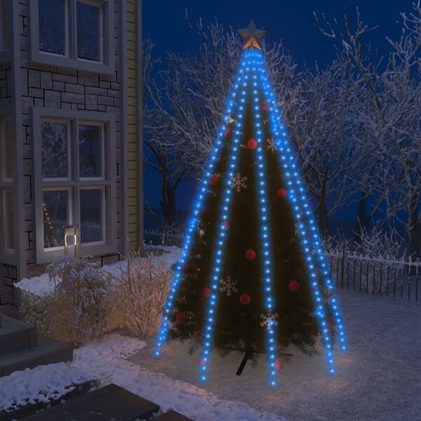 vidaXL Red de luces de &aacute;rbol de Navidad 400 LEDs azul 400 cm