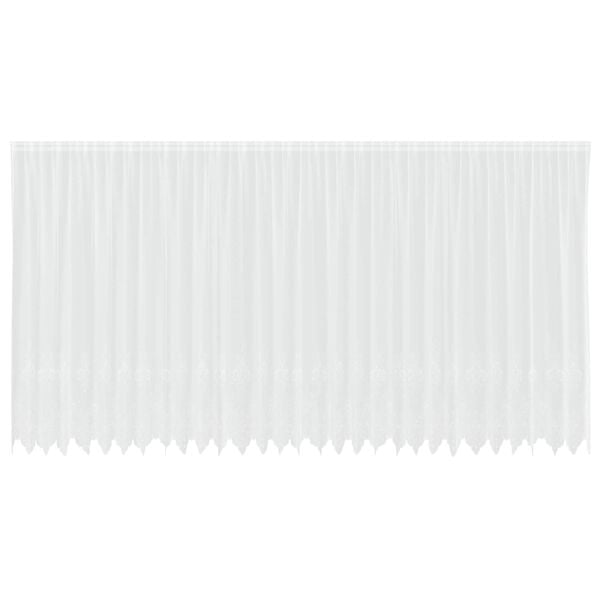 vidaXL Cortina de Encaje con cortinas Floral 245 x 750 cm Poli&eacute;ster