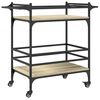 vidaXL Carrito de cocina madera ingenier&iacute;a roble Sonoma 82x40x78,5 cm