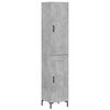 vidaXL Aparador de madera contrachapada gris hormig&oacute;n 34,5x34x180 cm