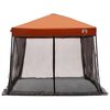 vidaXL Juego de Tienda de Camping 2 pcs Gris y naranja Tafet&aacute;n y Tela