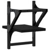 vidaXL Estantes de pared con barras 2 unidades negro 20x25x30 cm