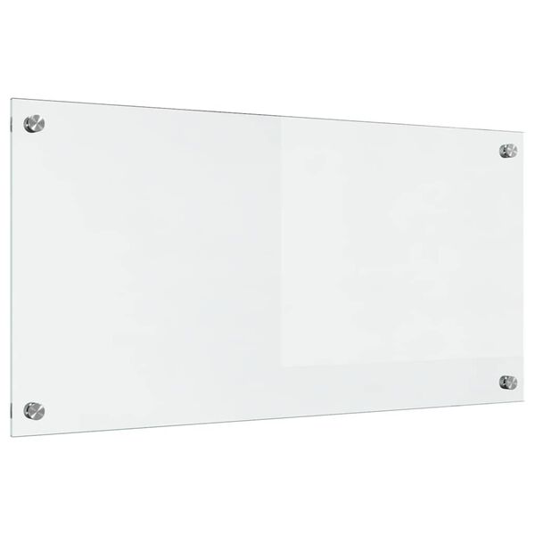 vidaXL Salpicadero de cocina Transparente 80 x 40 cm vidrio templado