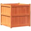 vidaXL Jardinera exterior madera maciza pino marrón cera 70x70x70 cm