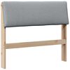 vidaXL Cabecero tapizado Gris Claro 100 cm Madera de pino macizo