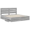 vidaXL Estructura de cama Gris Sonoma 200 x 200 cm Madera Ingenieril