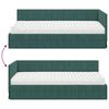 vidaXL Estructura de Cama Esquina con Colch&oacute;n 2 pcs Verde Terciopelo