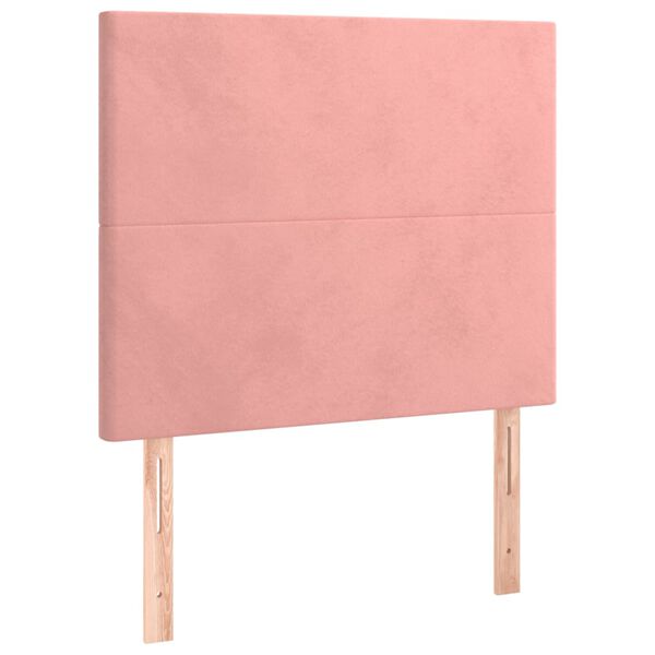 vidaXL Cabecero de cama rosa 90x5x118/128 cm Terciopelo