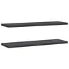 vidaXL Estantes de pared 2 uds acero inoxidable negro 100x30 cm