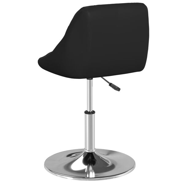 vidaXL Silla de comedor de cuero sintético negra