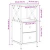 vidaXL Mesita de noche madera ingenier&iacute;a roble artisan 34x35,5x70 cm