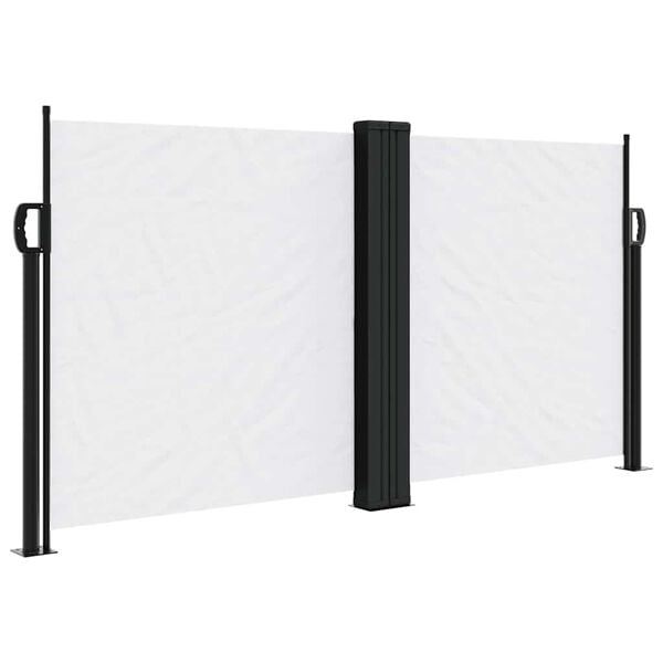 vidaXL Toldo lateral retr&aacute;ctil blanco 120x1200 cm