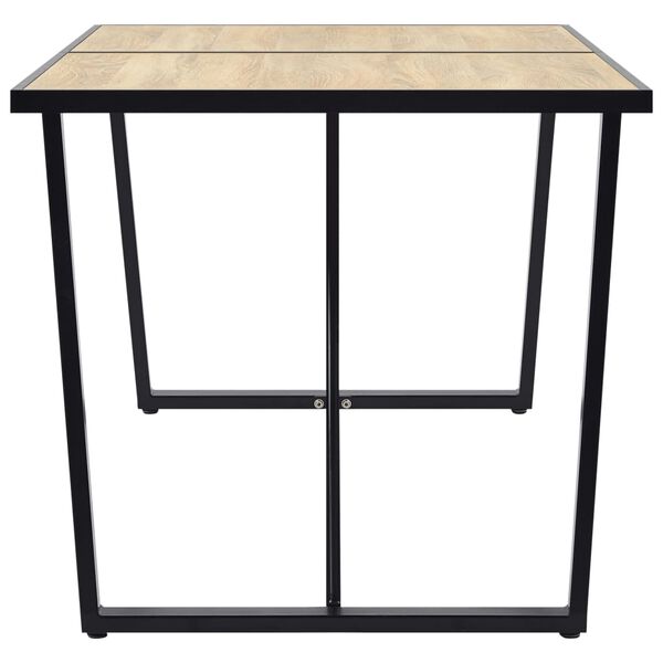 vidaXL Juego de comedor 5 piezas cuero sint&eacute;tico negro