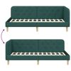 vidaXL Estructura de cama en esquina Verde oscuro 90 x 200 cm tela