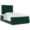 vidaXL Estructura cama otomana colchones terciopelo verde oscuro