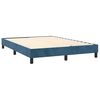 vidaXL Cama box spring colch&oacute;n y LED terciopelo azul oscuro 140x200 cm
