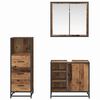 vidaXL Juego de muebles de baño con cajón 3 pcs Madera vieja