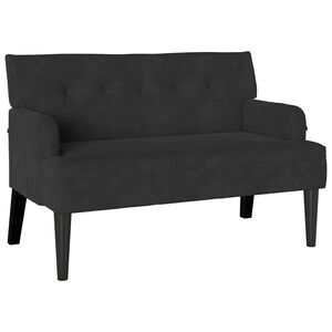 vidaXL Banco Chesterfield Negro 112 x 65,5 x 75 cm Terciopelo