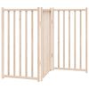 vidaXL Puerta para perros plegable de 3 paneles, 150 cm, madera maciza de abeto