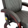vidaXL Sill&oacute;n de masaje reclinable para TV cuero sint&eacute;tico gris