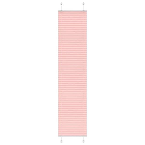 vidaXL Estor Plisado rosa 45x200 cm Tela Ancho 44,4 cm Poliéster