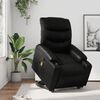 vidaXL Sill&oacute;n reclinable de masaje de pie cuero artificial negro