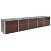 vidaXL Arriate de acero galvanizado marr&oacute;n 400x80x45 cm