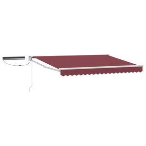 vidaXL Toldo Retr&aacute;ctil El&eacute;ctrico Borgo&ntilde;a y Blanco 2,5 x 2 m