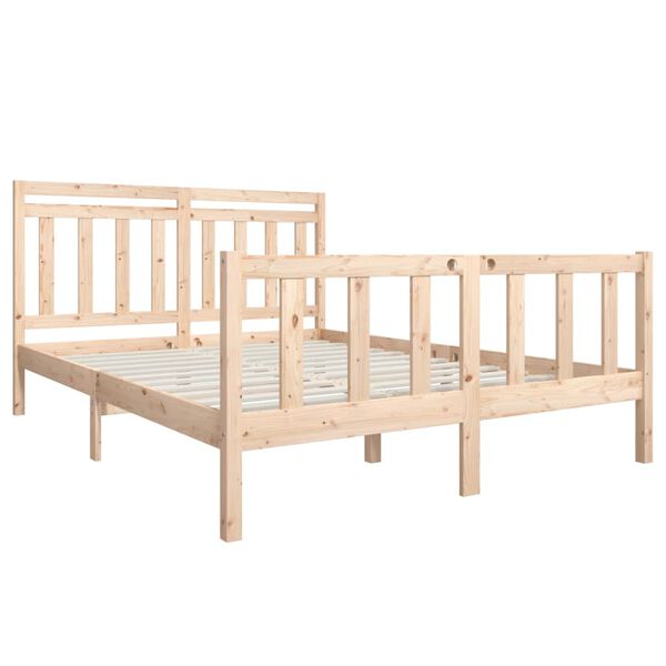 vidaXL Estructura de cama de madera maciza 160x200 cm
