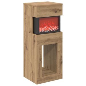 vidaXL Chimenea el&eacute;ctrica Roble artisan 35 x 30 x 86 cm